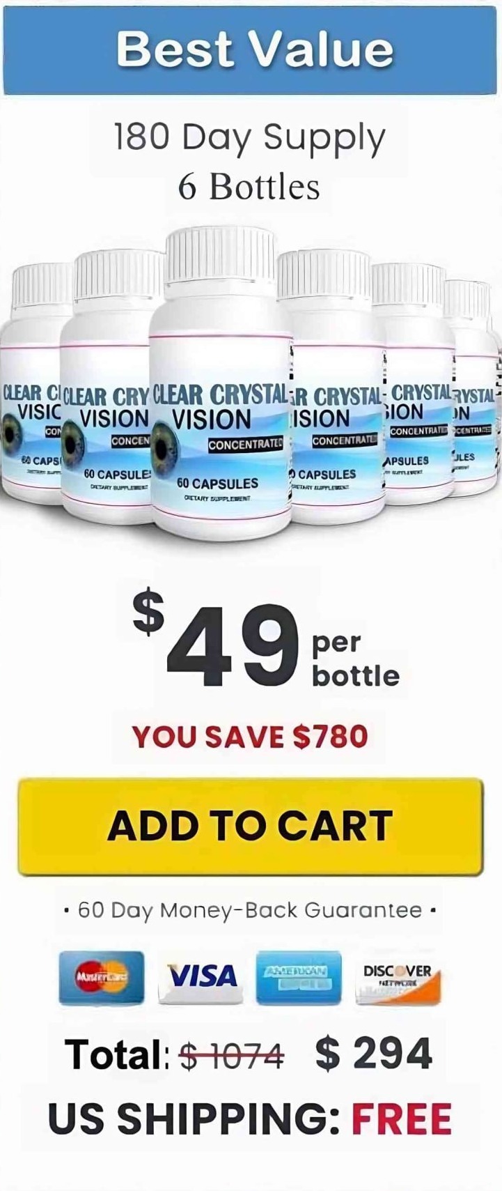 Clear Crystal Vision 6 Bottle Buy